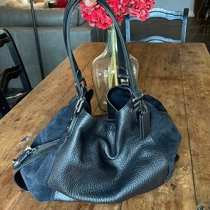Black leather Coach purse; slightly used but in great condition!